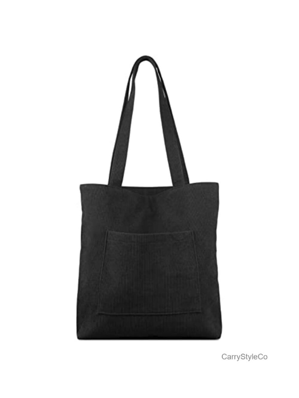 Corduroy Tote Bag with Zip Large Shoulder Hobo Handbag